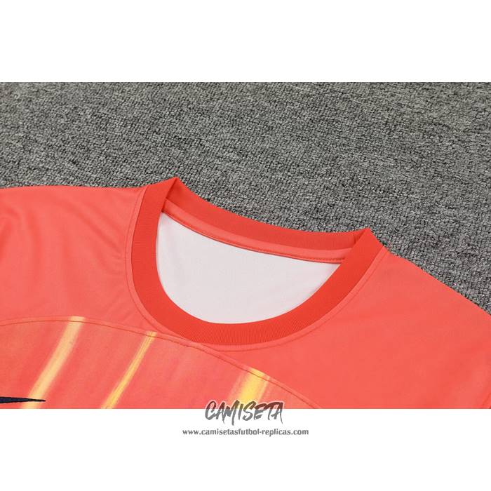 Chandal del Barcelona 2023-2024 Manga Corta Naranja - Pantalon Corto